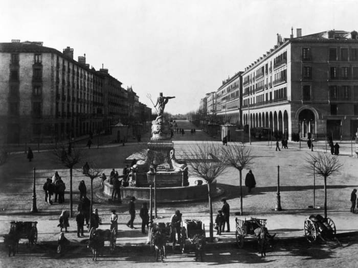 Fuente de la princesa en la actual plaza de España