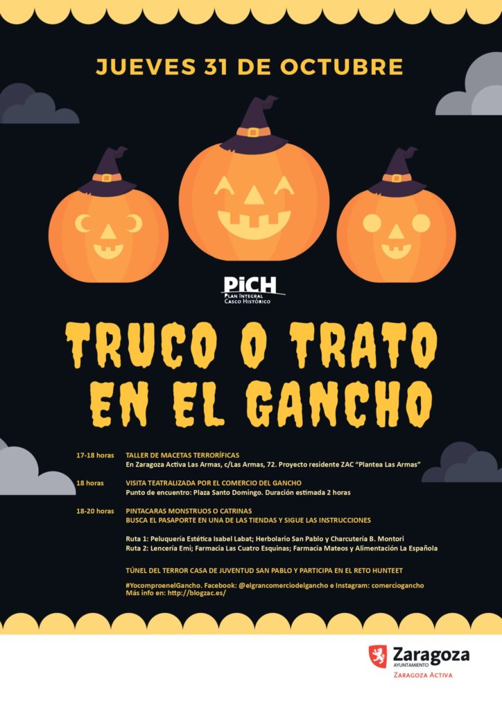 Programa de actividades para este Halloween en el barrio San Pablo - Truco o trato en El Gancho