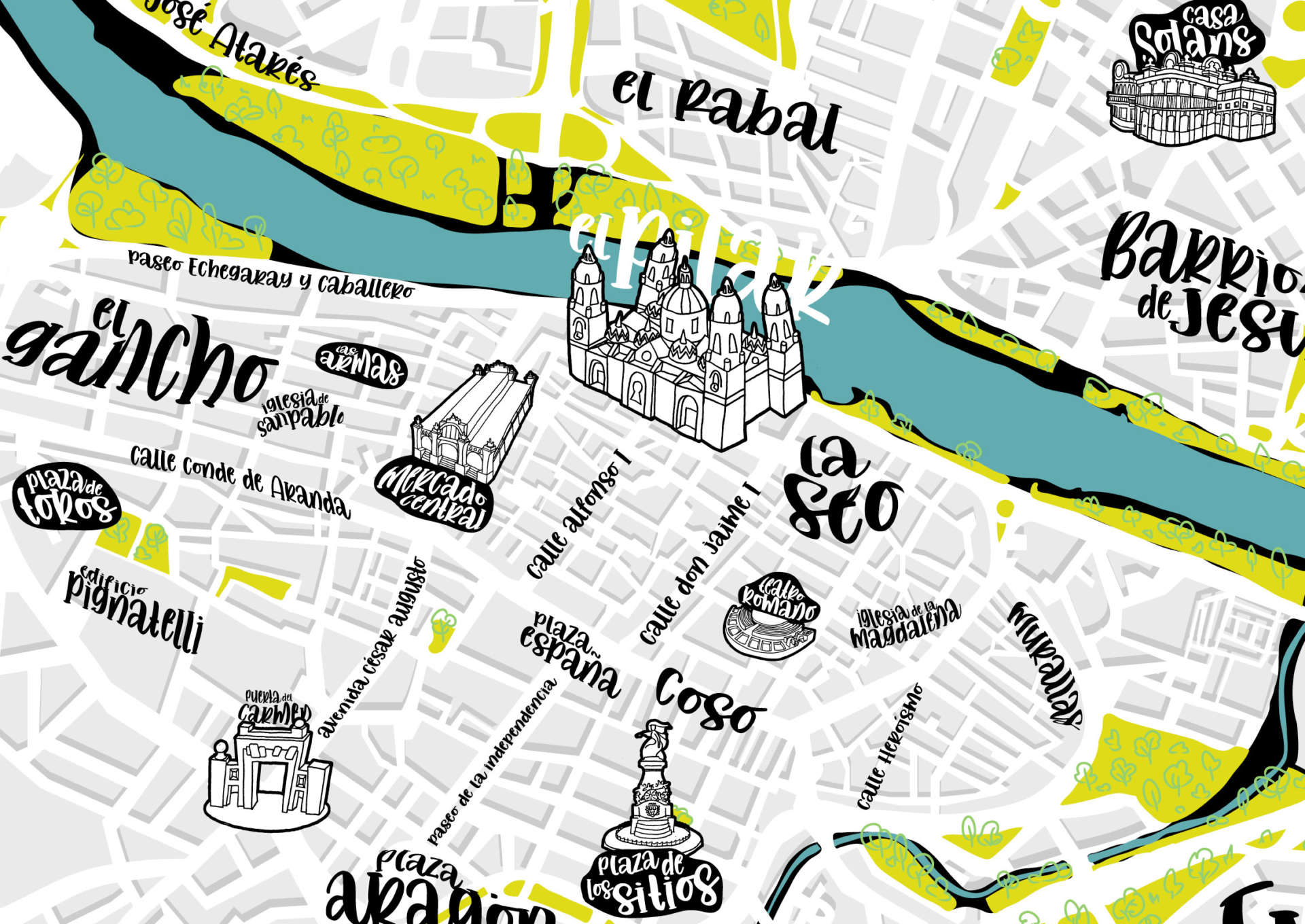 Mapa de Zaragoza