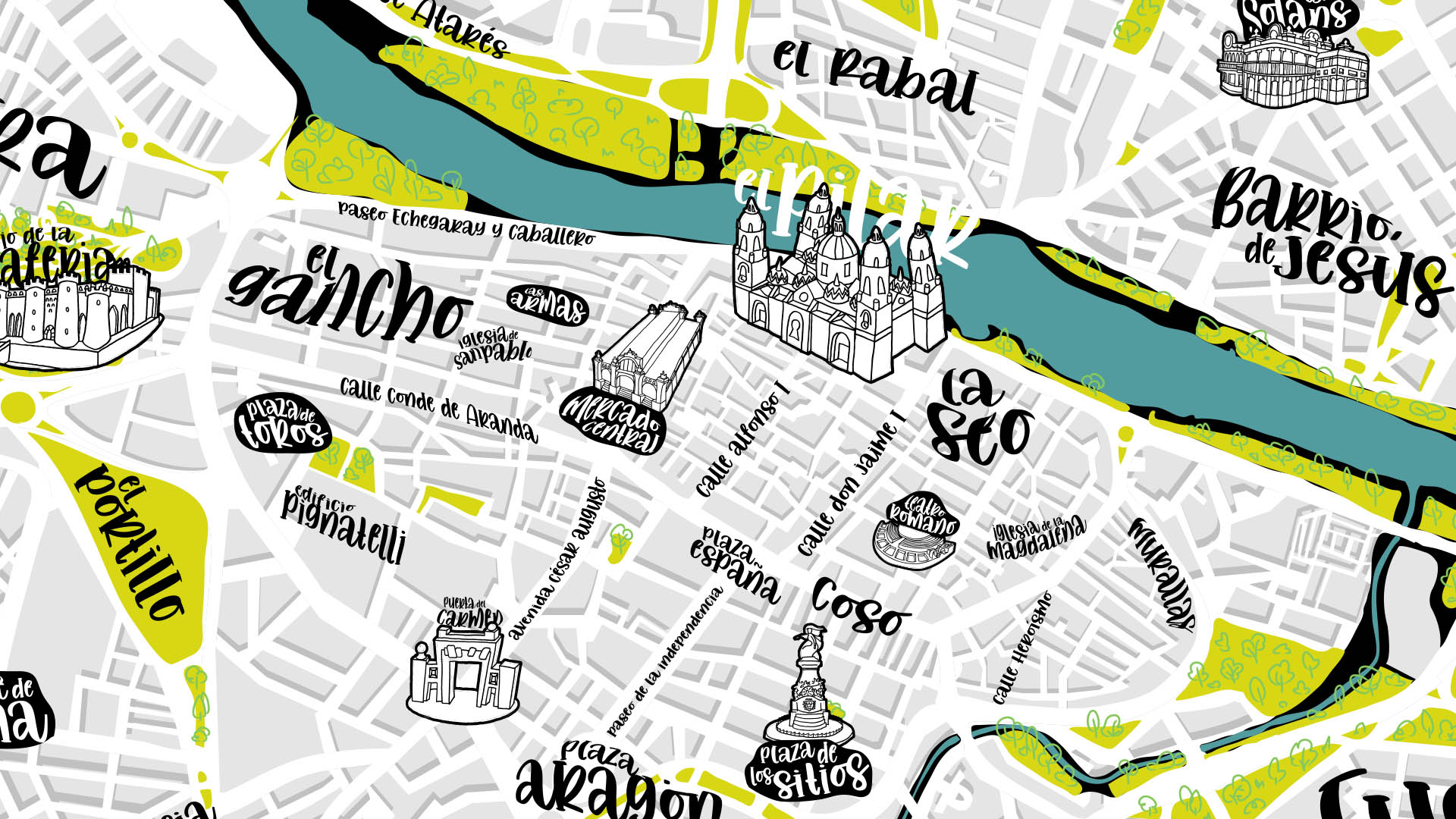 tristeza cómo utilizar Adaptar Un mapa digital e interactivo recrea la ciudad de Zaragoza