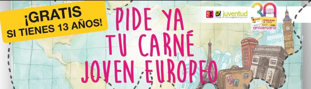 30 Aniversario del Carné Joven Europeo - Gratis durante un año para jóvenes de 13 años por la celebración del 30 aniversario del Carné Joven en Aragón