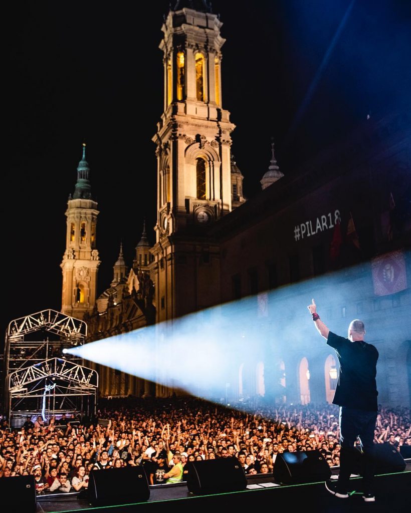 Kase O - Foto de Marcos Cebrián - Concierto en pilares en la Plaza del Pilar de Zaragoza durante las Fiestas del Pilar 2018