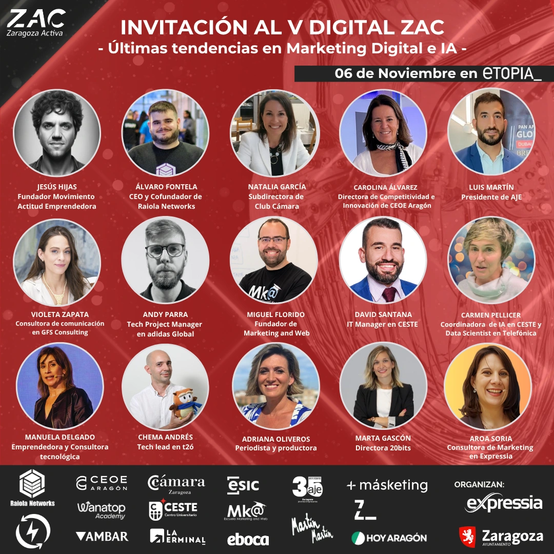 Congreso Digital ZAC V: Inteligencia Artificial, creatividad y emprendimiento se dan cita en Zaragoza 1 Imagen subida a Zaragoza Ciudad - invitacion digital zac