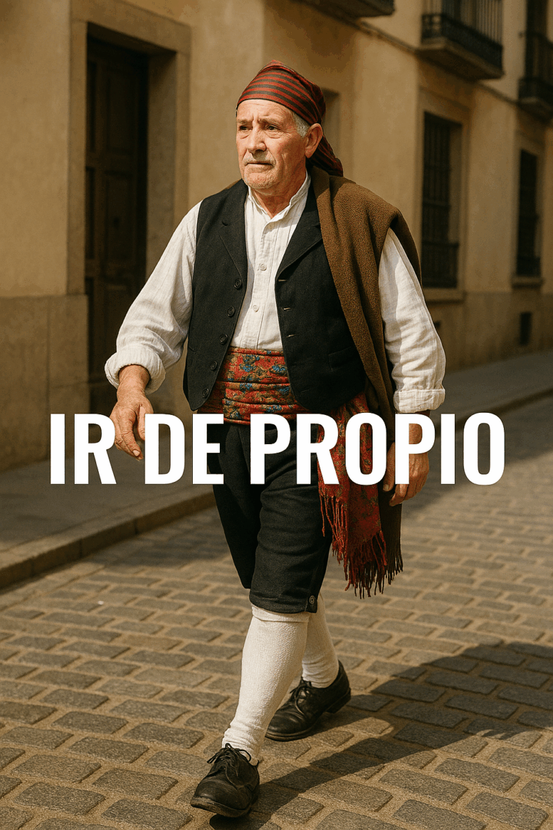 ¿Qué significa la expresión «ir de propio»?