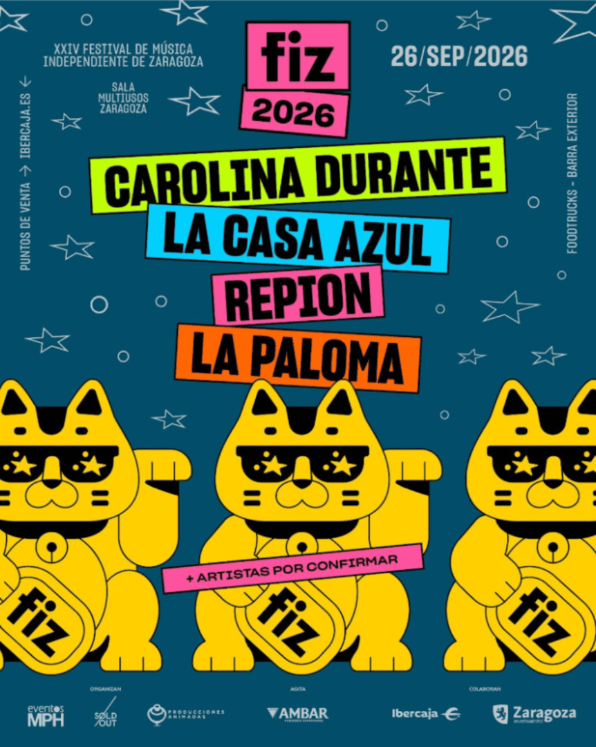 FIZ 2026: Carolina Durante, La Casa Azul, Repion y La Paloma lideran el primer avance de un cartel afortunado 1 Imagen subida a Zaragoza Ciudad - image 41